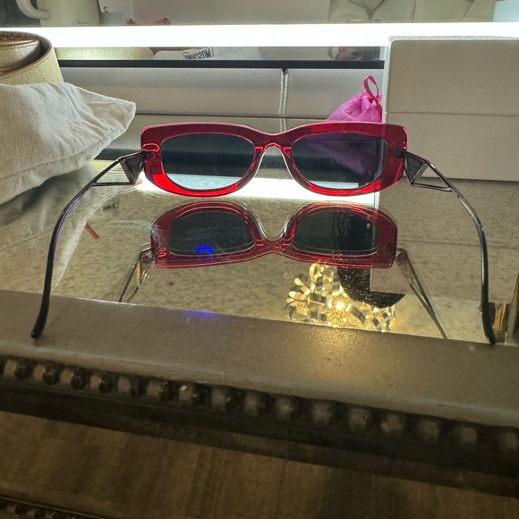 Red Prada PR14YS Rectangle Sunglasses! - Picture 3 of 11